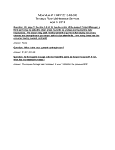 Addendum # 1: RFP 2013-03-003 Terrazzo Floor Maintenance Services April 3, 2013