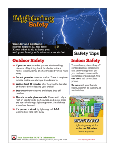 Lightning Safety Safety Tips
