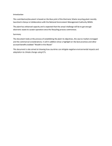 Introduction This contribution/document is based on the blue print of the...