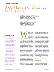 AACN Levels of Evidence: What’s New?