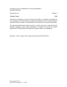 VICTOR VALLEY COMMUNITY COLLEGE DISTRICT BOARD POLICIES  Student Services