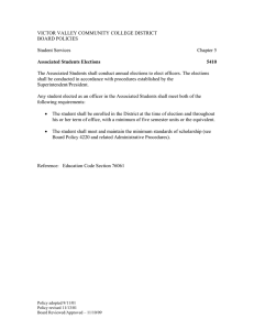 VICTOR VALLEY COMMUNITY COLLEGE DISTRICT BOARD POLICIES  Student Services