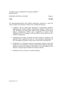 VICTOR VALLEY COMMUNITY COLLEGE DISTRICT BOARD POLICY BUSINESS AND FISCAL AFFAIRS Chapter 6