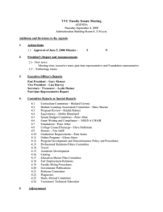 VVC Faculty Senate Meeting
