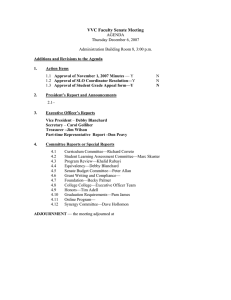 VVC Faculty Senate Meeting