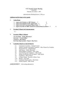 VVC Faculty Senate Meeting