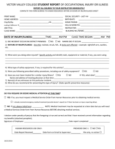 VICTOR VALLEY COLLEGE STUDENT REPORT