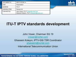 ITU-T IPTV standards development