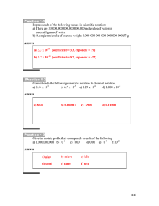 Chemistry Practice Problems: Scientific Notation & Conversions
