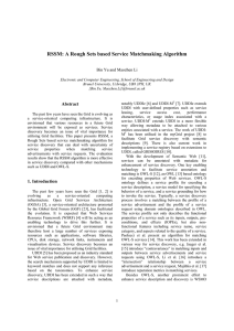 RSSM: A Rough Sets based Service Matchmaking Algorithm