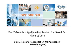 The Telematics Application Innovation Based On the Big Data Base(Shanghai)
