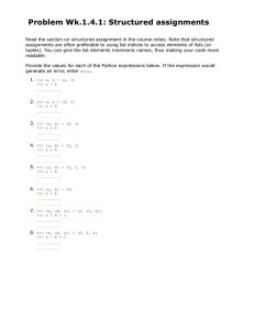 Problem Wk.1.4.1: Structured assignments