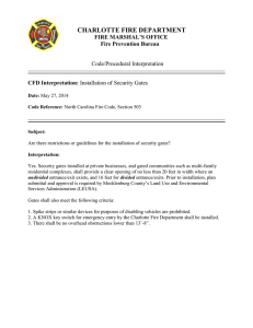 CHARLOTTE FIRE DEPARTMENT  FIRE MARSHAL’S OFFICE Fire Prevention Bureau