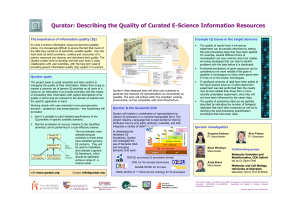 Qurator: Describing the Quality of Curated E-Science Information Resources