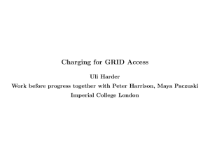Charging for GRID Access Uli Harder Imperial College London