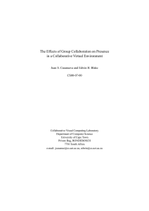 The Effects of Group Collaboration on Presence CS00-07-00