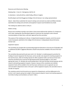 Resources and Infrastructure Meeting