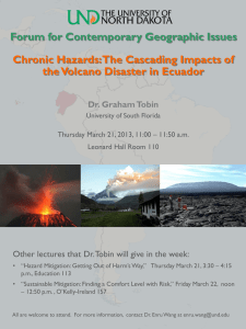 Forum for Contemporary Geographic Issues Chronic Hazards: The Cascading Impacts of
