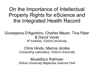 On the Importance of Intellectual Property Rights for eScience and