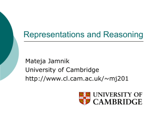 Representations and Reasoning Mateja Jamnik University of Cambridge