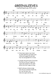GREENSLEEVES .œ Jœ œ &amp; 43 œ œ