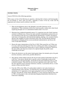 Diplomatic History June 2009 INSTRUCTIONS