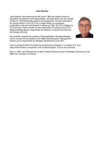 Jack Sheldon standards development with responsibility, amongst others, for the creation