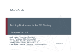 Building Businesses in the 21 Century st Wednesday 4