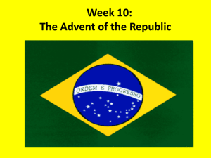 Week 10: The Advent of the Republic