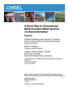 A Novel Way to Characterize Metal-Insulator-Metal Devices via Nanoindentation Preprint