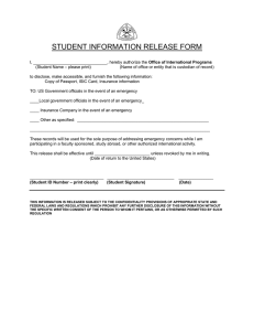 STUDENT INFORMATION RELEASE FORM