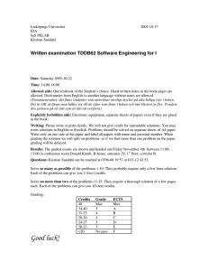 Written examination TDDB62 Software Engineering for I