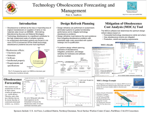 Technology Obsolescence Forecasting and Management Design Refresh Planning Introduction