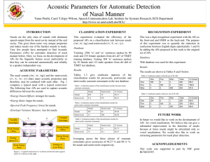 Acoustic Parameters for Automatic Detection of Nasal Manner