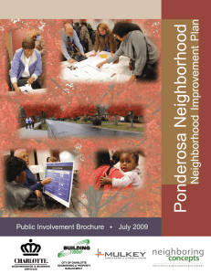 Ponderosa Neighborhood Neighborhood Improvement Plan Public Involvement Brochure July 2009