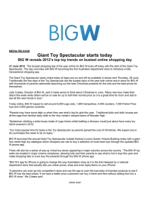 Giant Toy Spectacular starts today
