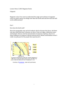 Lecture Notes 12.001 Magmatic Rocks  O.Jagoutz