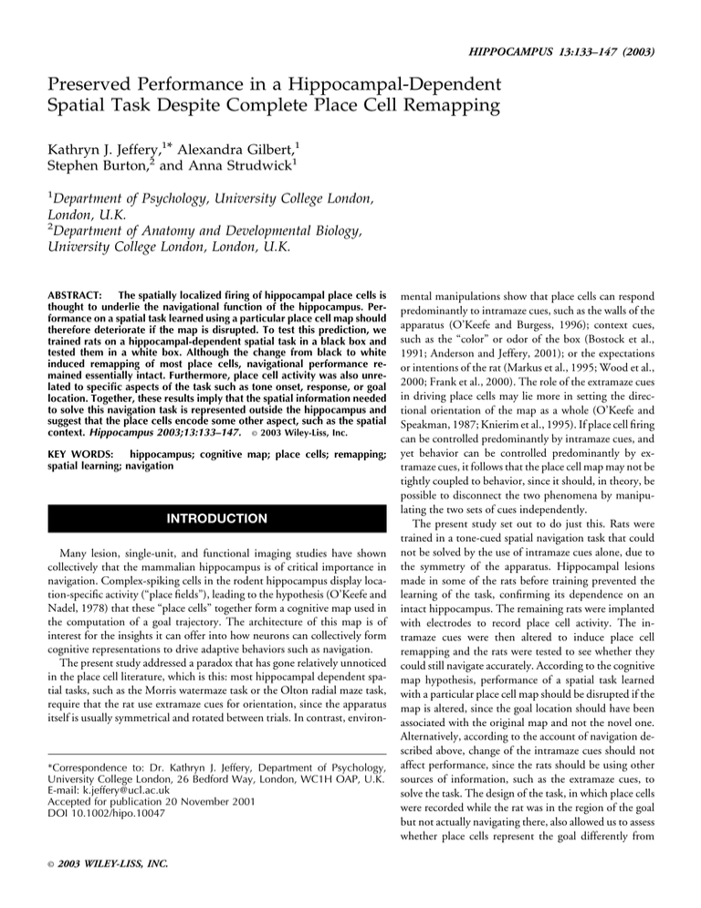 Preserved Performance In A Hippocampal Dependent preserved-performance-in-a-hippocampal-dependent