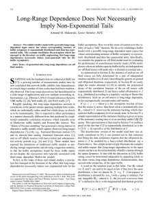 Long-Range Dependence Does Not Necessarily Imply Non-Exponential Tails , Senior Member, IEEE