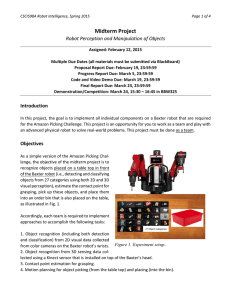 Midterm Project Robot Perception and Manipulation of Objects