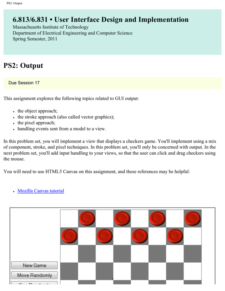 PS2: Output - User Interface Design & Implementation