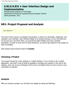 User Interface Design Project Proposal & Analysis