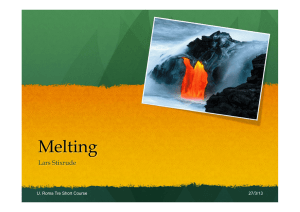Melting  Lars Stixrude 27/3/13