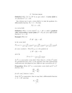 17.  Vector  fields � : A −→ R