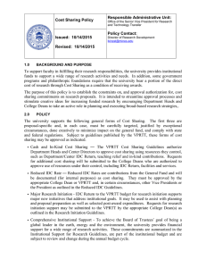 Responsible Administrative Unit: Cost Sharing Policy Policy Contact: