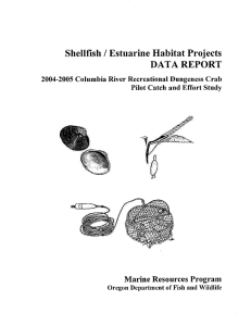Shellfish / Estuarine Habitat Projects DATA REPORT Marine Resources Program