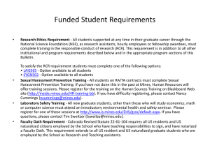 Funded Student Requirements
