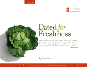 Dated Freshness  for