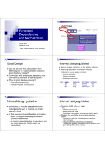 Functional Dependencies and Normalization Overview