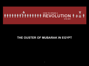 THE OUSTER OF MUBARAK IN EGYPT 1